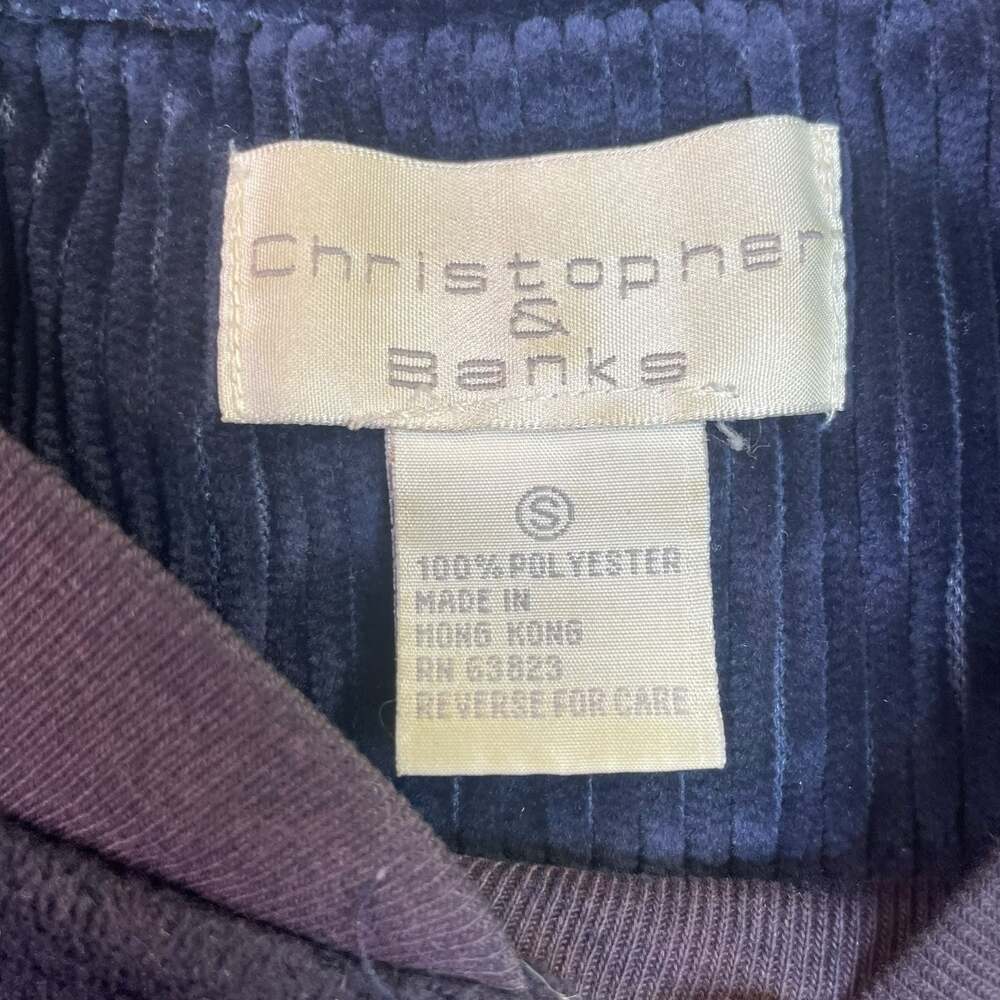 Christopher & Banks Embroidered Leaf Fleece Pullover Women’s Small - Picture 4 of 6